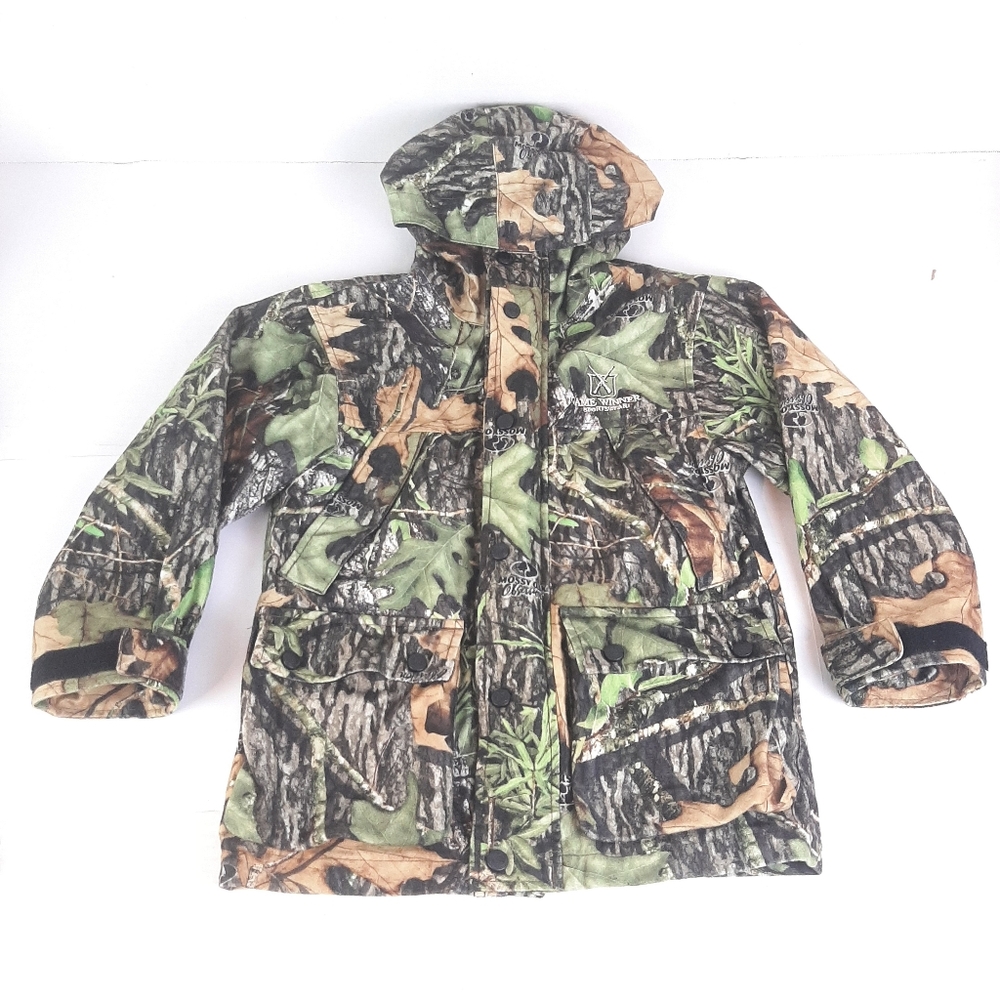 🛍🍀Game Winner Sportswear Youth Small Camouflage Hooded Waterproof Coat